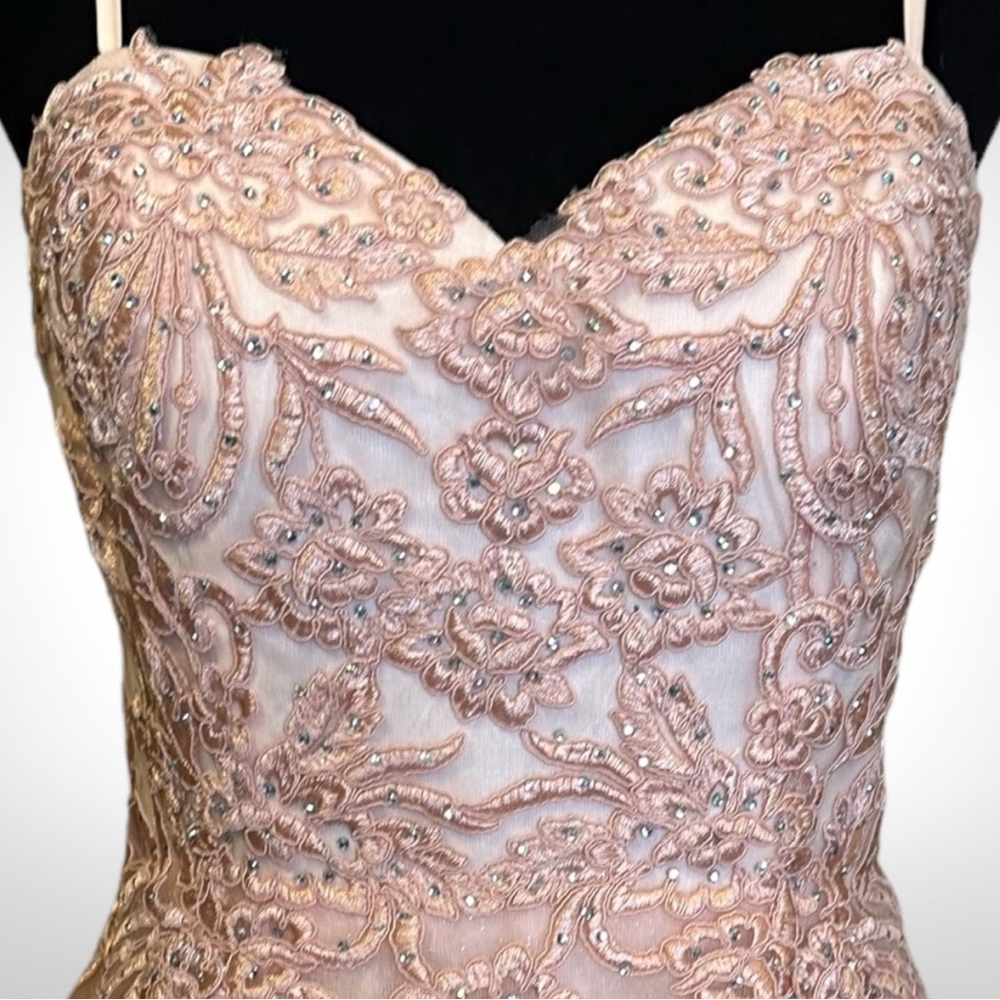Blush Pink Embellished Formal Dress - Picture 8 of 11